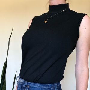 Vintage Mock Turtleneck Tank Top